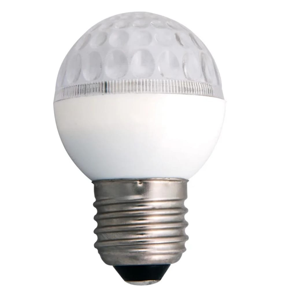 фото Светодиодная лампа-шар для украшения neon-night диаметр 50 мм,цоколь е27,9 led,1 вт желтая 405-211