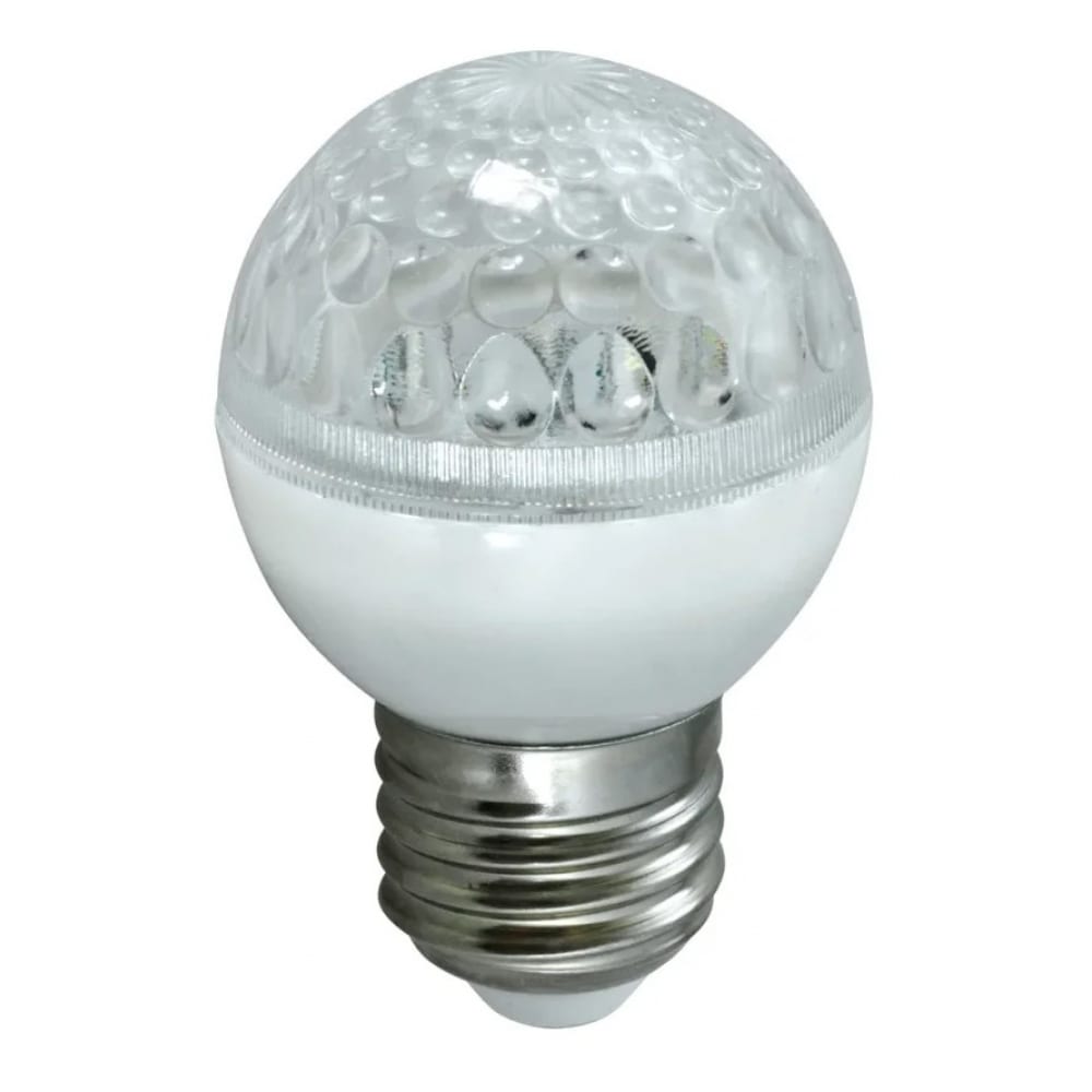 фото Светодиодная лампа-шар для украшения neon-night диаметр 50 мм, цоколь е27, 10 led, 1 вт зеленая 405-614