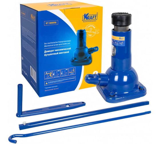 Изображение товара Механический бутылочный домкрат KRAFT 2Т 197-408 мм KT 800056
