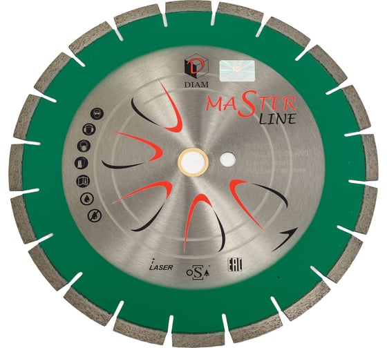 Изображение товара Диск алмазный сегментный Гранит Master Line (300x25.4/20 мм; 2,8x10 мм) Diam 000651