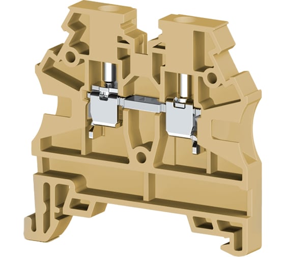 Изображение товара Клеммник на DIN-рейку Klemsan 2,5мм.кв., бежевый, AVK2,5 RD 100 шт. 0.0.0.3.304209