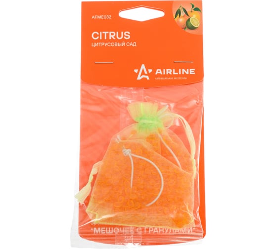 Изображение товара Подвесной ароматизатор Airline Мешочек с гранулами, цитрусовый сад AFME032