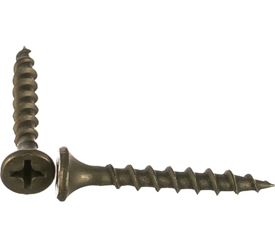 Изображение товара Саморез по дереву для ГКЛ Метизный двор 3,5х32, крупная резьба, оксидированный уп. 1 кг 4690441020574