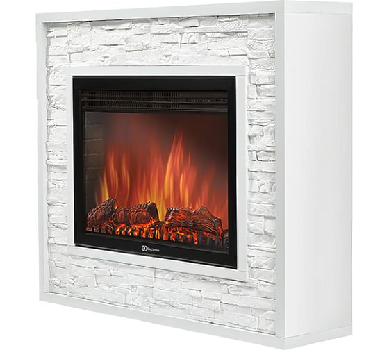 Изображение товара Портал Firelight Loft 30 камень белый, белая эмаль НС-1182357