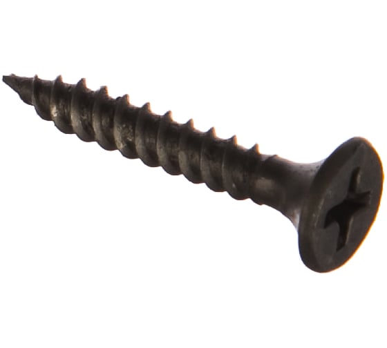Изображение товара Саморез по металлу для ГКЛ Метизный двор 3,5х25, частая резьба, оксидированный уп. 1 кг 4690441019653