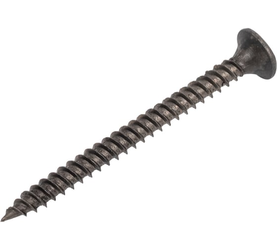 Изображение товара Саморез по металлу для ГКЛ Метизный двор 3,5х45, частая резьба, оксидированный уп. 1 кг 4690441019868