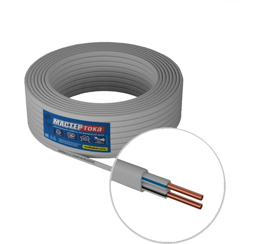Изображение товара Провод ПУНПбм Мастер Тока 2х1.5 белый 100м МТ1392