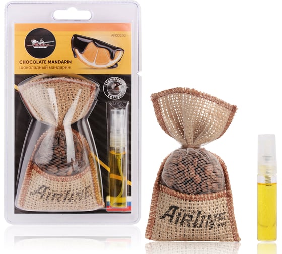 Изображение товара Ароматизатор Airline Кофе в мешочке со спреем, шоколадный мандарин AFCO202