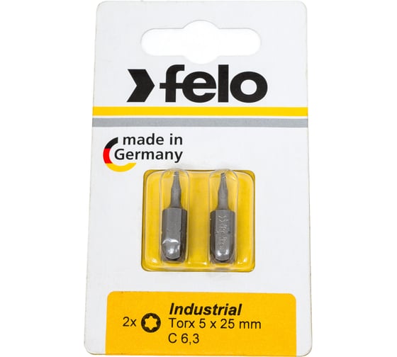 Изображение товара Бита серии Industrial TX5, 25 мм, 2 шт на блистере Felo 02605036