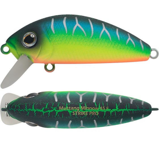 Изображение товара Воблер Strike Pro Mustang Minnow 45 цвет: A223S-RP Pearl Mat Tiger MG-002F#A223S-RP