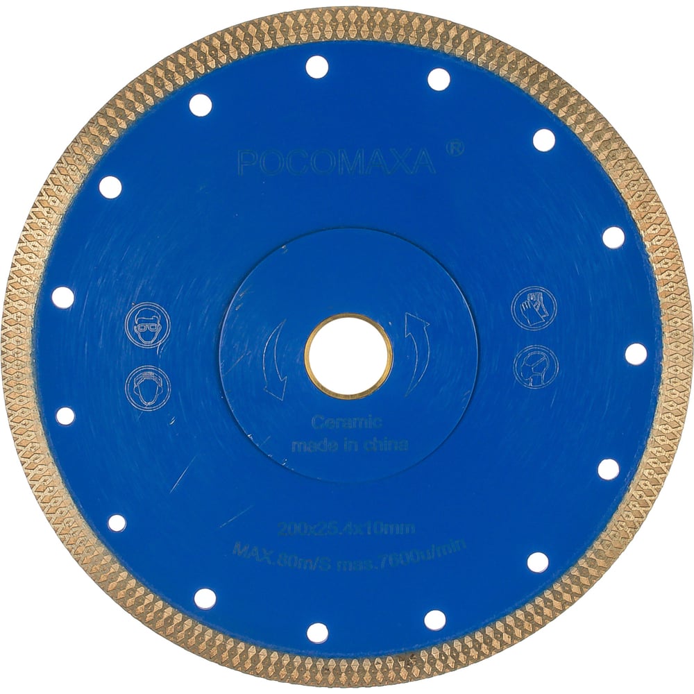 Отрезной алмазный диск по керамике РОСОМАХА отрезной сплошной алмазный круг для ушм dexx