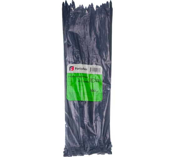 Изображение товара Нейлоновые стяжки FORTISFLEX КСС 12х650 ч 100 шт. 80012