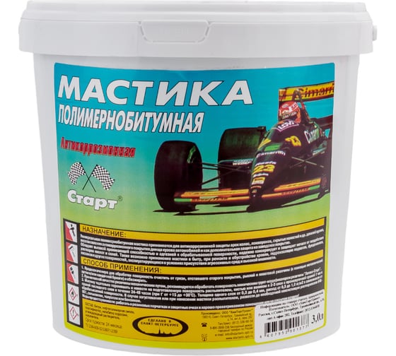 Изображение товара Полимернобитумная мастика СТАРТ 3 л пэ 4607952901377