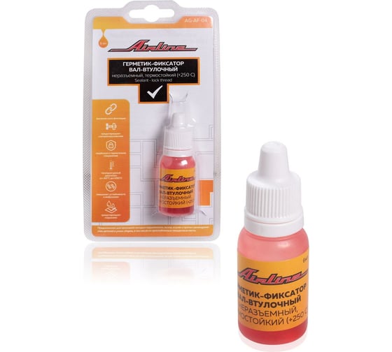 Изображение товара Неразъемный термостойкий вал-втулочный герметик-фиксатор Airline +250С, 6 мл. AG-AF-04