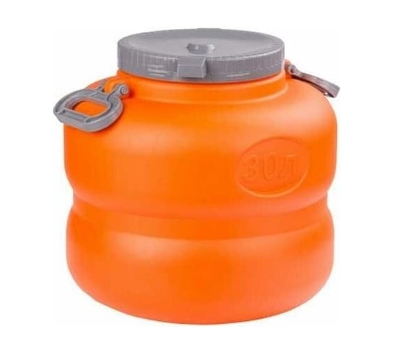 Изображение товара Канистра-бочка ЗПИ «Альтернатива» "Байкал" 30л оранжево-серый М7598