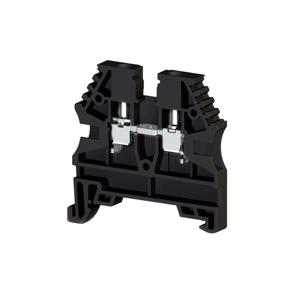 Изображение товара Клеммник на DIN-рейку Klemsan AVK2,5(RP), 2-уровня, черный, 100 шт