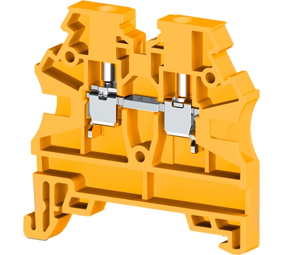 Изображение товара Клеммник на DIN-рейку Klemsan 2,5мм.кв., желтый, AVK2,5 RD(RP) 100 шт. 0.0.0.3.304203RP