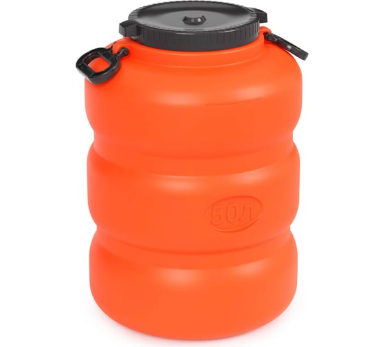 Изображение товара Канистра-бочка ЗПИ «Альтернатива» "Байкал" 50л оранжево-серый М7600
