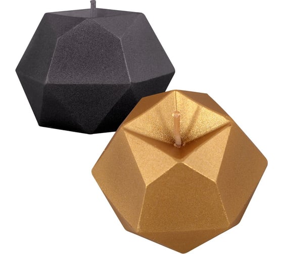 Изображение товара Декоративная свеча МУЛЬТИДОМ Грани, 6x6х4,5 см 2 цвета МС5-120
