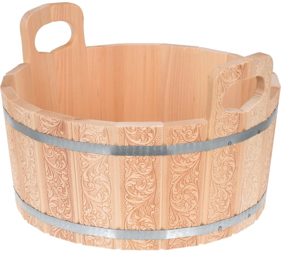 Изображение товара Ушат-шайка с орнаментом Банные Штучки Цветы 15 л 33429