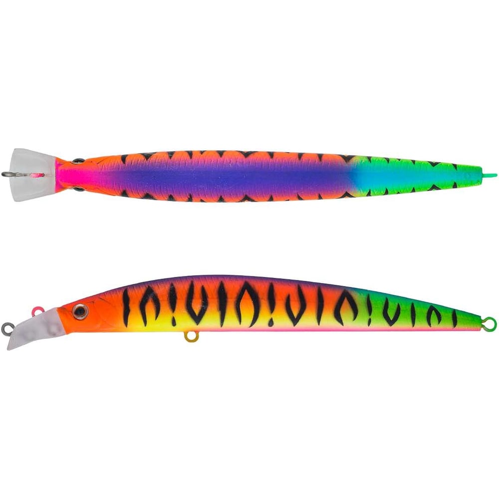 Изображение товара Воблер Strike Pro Top Water Minnow 110 A244S Parrot Mat Tiger для ловли хищной рыбы