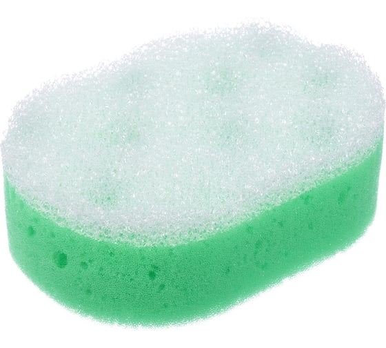 Изображение товара Мочалка из поролона c массажным слоем Банные Штучки 140х95х50 мм, овальная 32604