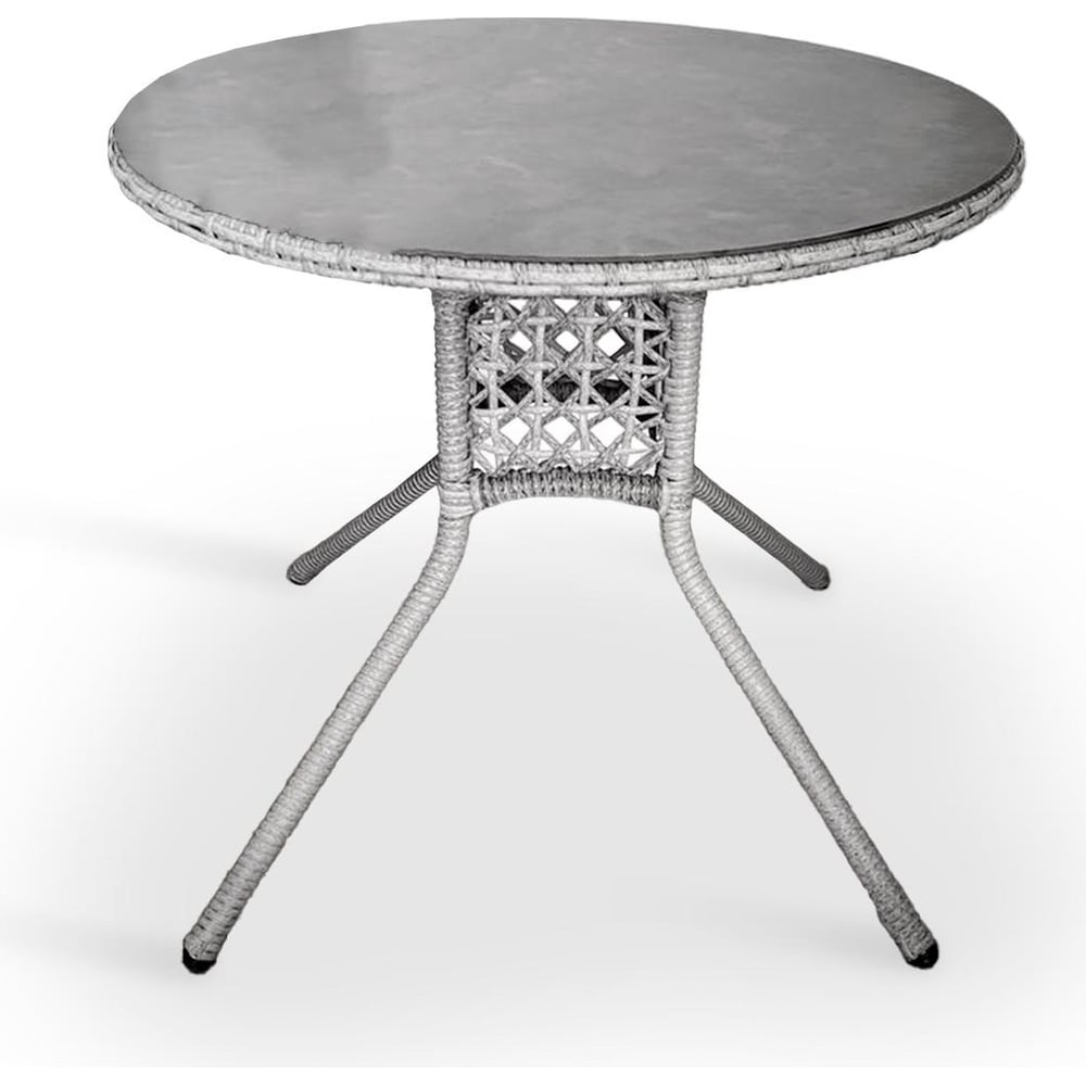 Разборный круглый обеденный стол AIKO, цвет серый