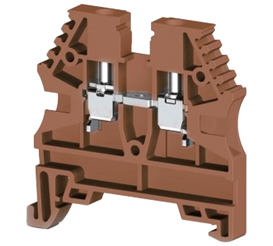 Изображение товара Клеммник на DIN-рейку Klemsan 4мм.кв., коричневый, AVK4(RP) 80 шт. 0.0.0.3.304138RP
