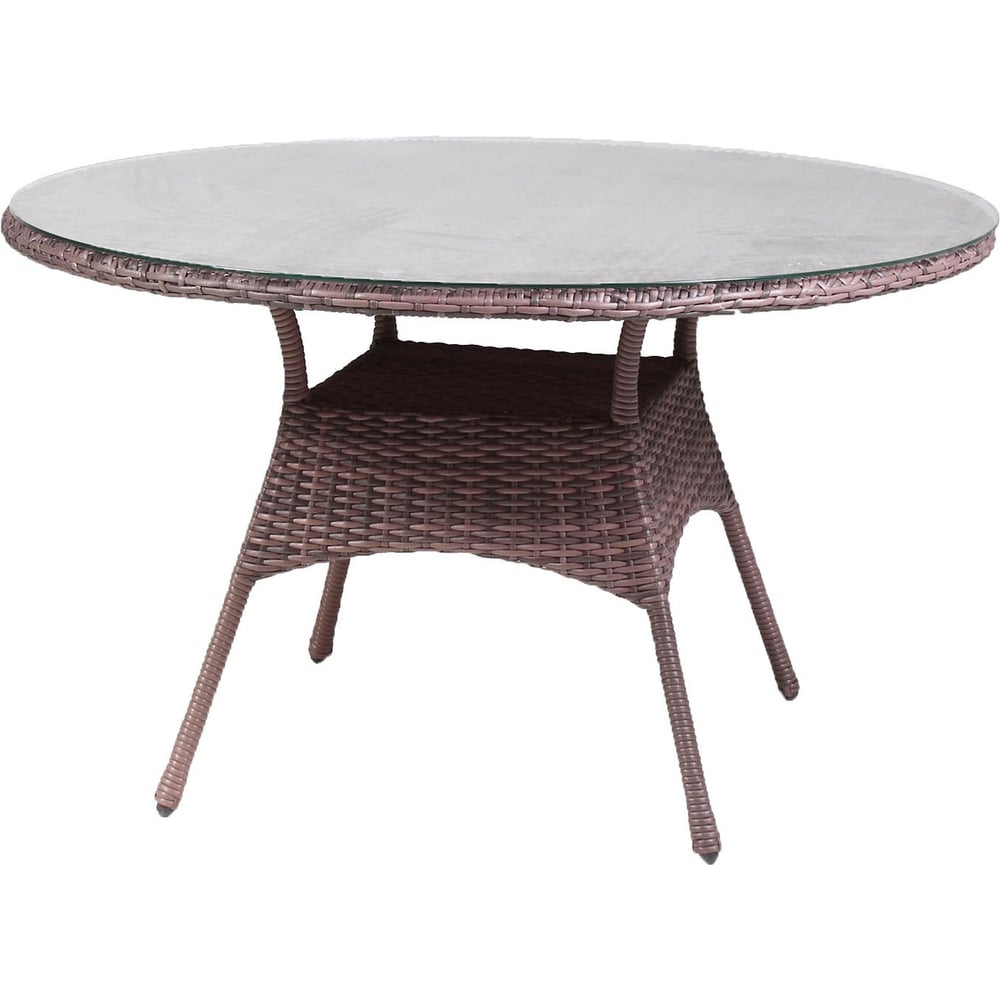 Разборный круглый обеденный стол AIKO раздвижной стол фристайл 3 1000 1420×632×745 мм лдсп стекло металл ромашка