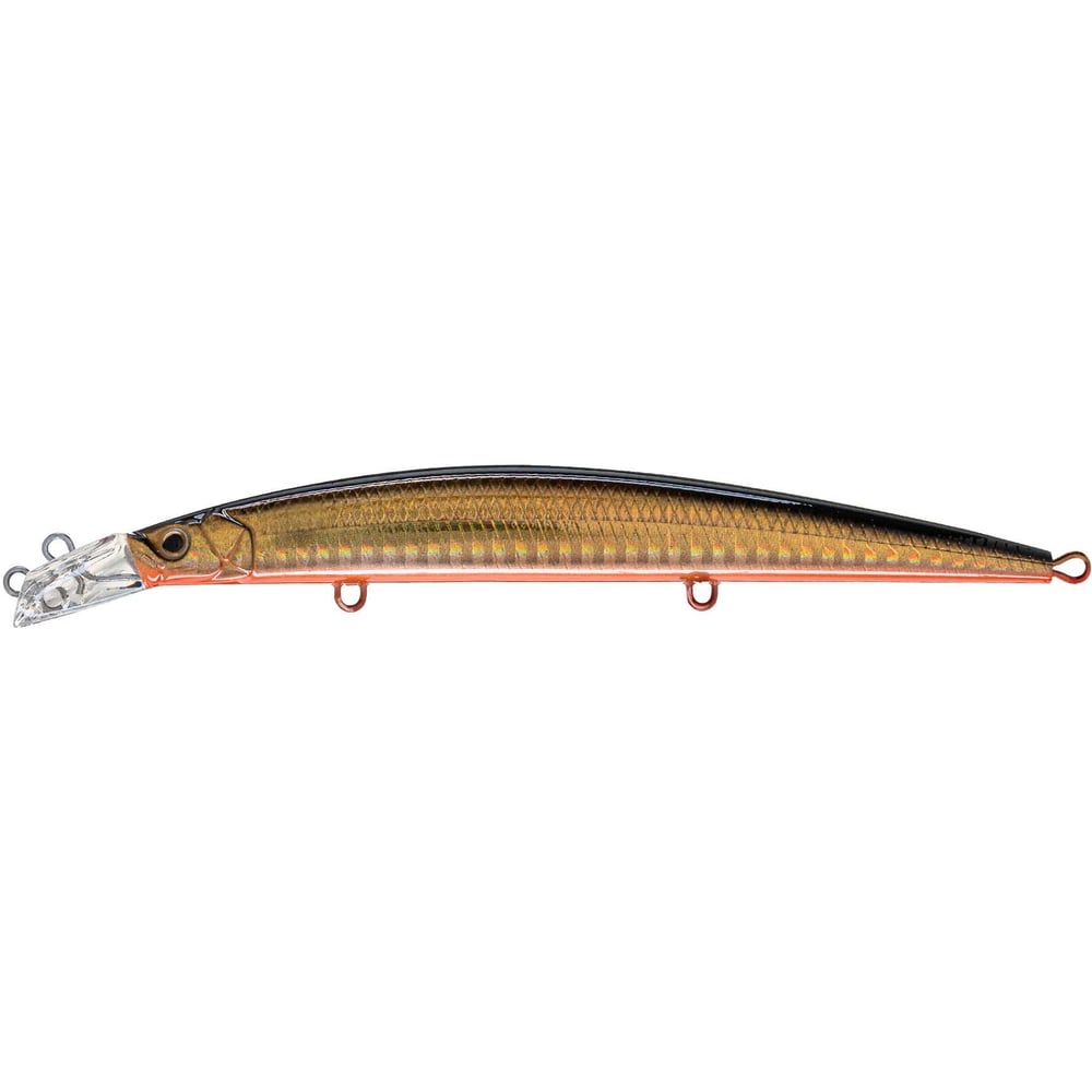Изображение товара Воблер Strike Pro Top Water Minnow 130 цвет 613-713 Black Back Smoked OB