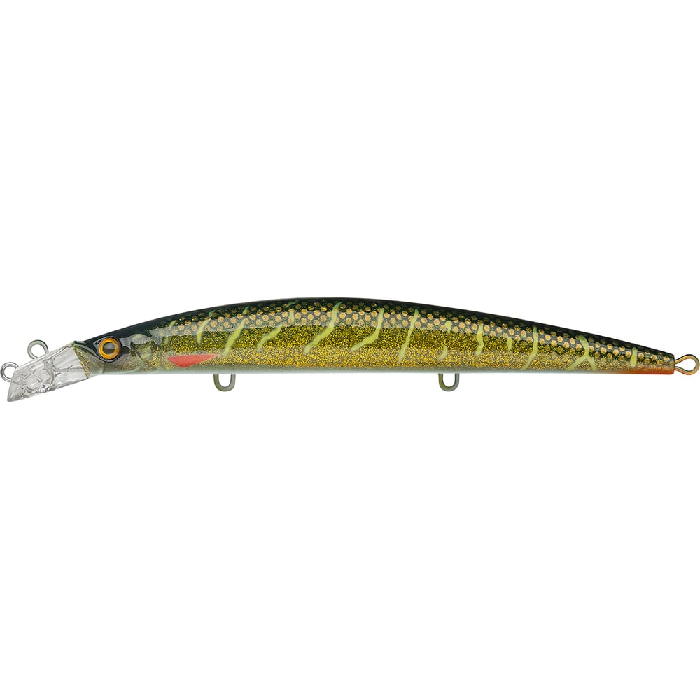 Изображение товара Воблер Strike Pro Top Water Minnow 130 цвет: JV012 Green Motoroil Pike UV JL-158F#JV012-UV