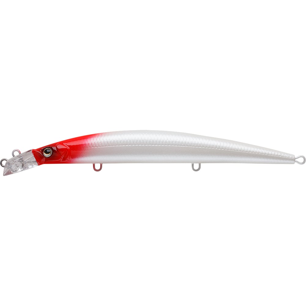 Изображение товара Воблер Strike Pro Top Water Minnow 130 цвет 022PF Milk Redhead для ловли хищной рыбы