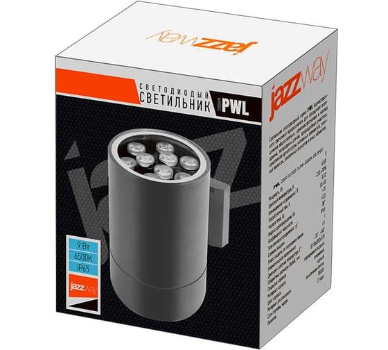 Изображение товара Светильник Jazzway светодиодный архитектурный PWL-200110/30D 1x9Вт 3000K GR серый IP65 фасадный 5042056