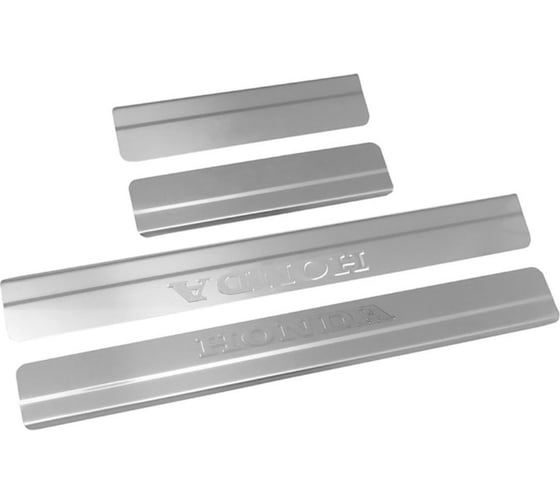 Изображение товара Накладки внутренних порогов HONDA CRV 2017->, штамп, ступенчатые нерж. сталь DolleX NSI-017