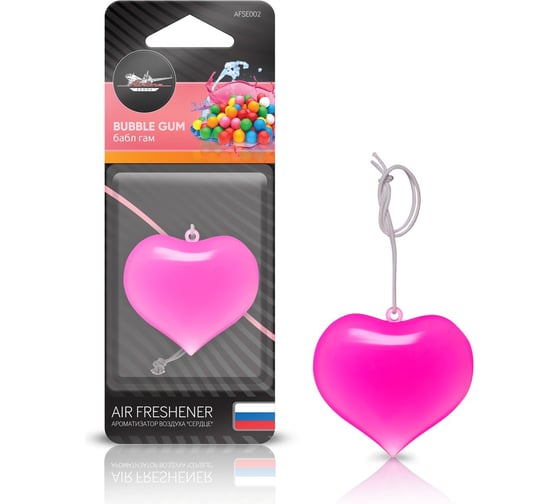 Изображение товара Подвесной ароматизатор Airline Сердце бабл гам AFSE002