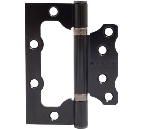 Изображение товара Накладная петля АЛЛЮР без врезки 100х75 2BB BL КОРОБКА 2,5мм матовый черный 14532