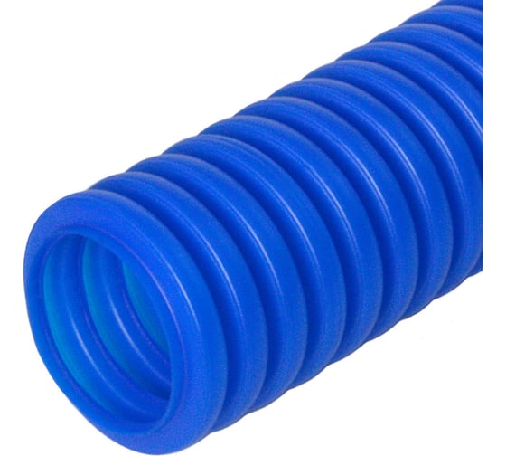 Изображение товара Гофрированная труба Промрукав ПНД защитная для МПТ пешель синяя д40/31,2 15м PR02.0098