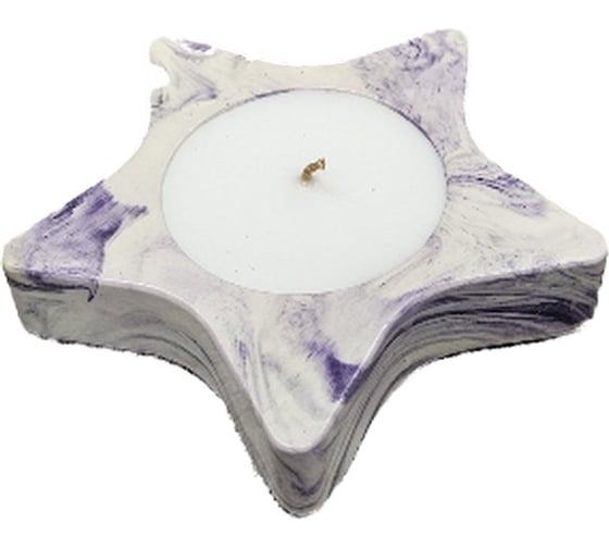 Изображение товара Декоративная свеча МУЛЬТИДОМ с подсвечником Звезда размер 11x11x2 см МС5-208