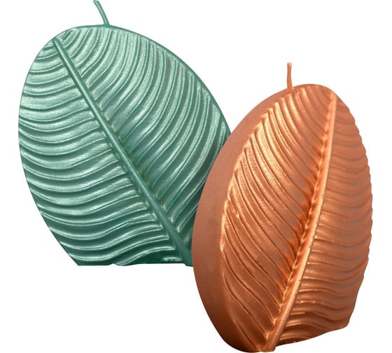 Изображение товара Декоративная свеча МУЛЬТИДОМ Листок, 10x8,5x3 см 2 цвета МС5-121