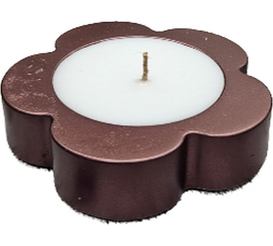 Изображение товара Декоративная свеча МУЛЬТИДОМ с подсвечником Цветок размер 8,5x8,5x2 см МС5-209