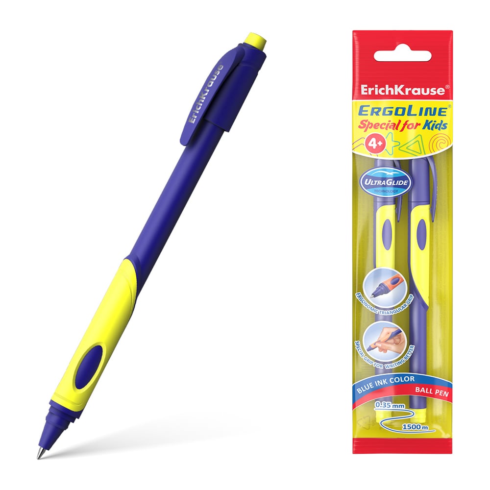 Шариковая ручка ErichKrause 3d ручка funtastique cool желтый