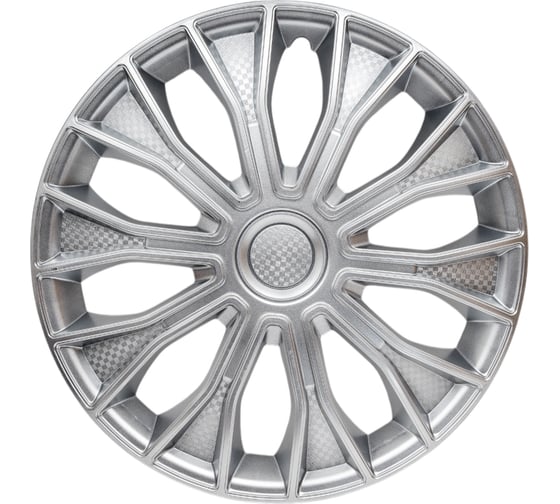 Изображение товара Колесные колпаки Airline 15" Волтек, серебристый, карбон, комплект 2 шт. AWCC-15-14