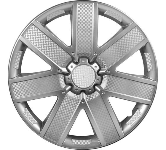 Изображение товара Колесные колпаки Airline 14" Гелакси, серебристый, карбон, комплект 2 шт. AWCC-14-19