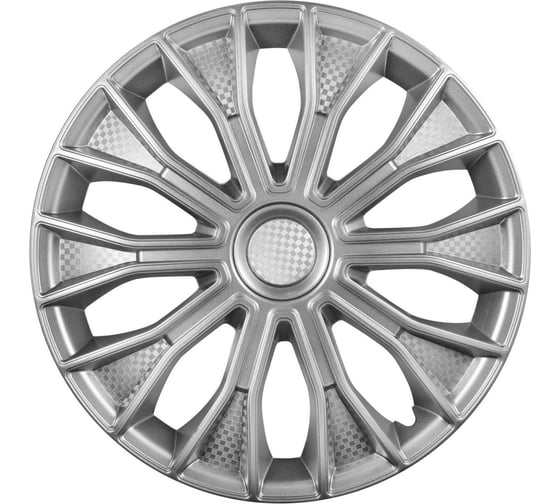 Изображение товара Колесные колпаки Airline 14" Волтек, серебристый, карбон, комплект 2 шт. AWCC-14-14