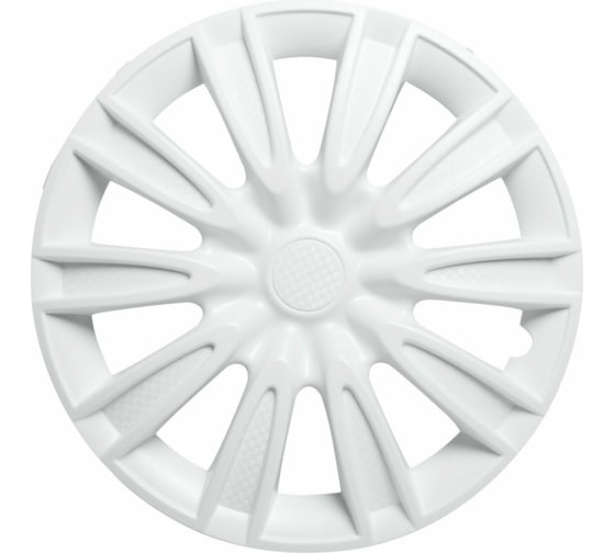 Изображение товара Колесные колпаки Airline 14" Торнадо, белый, карбон, комплект 2 шт. AWCC-14-08