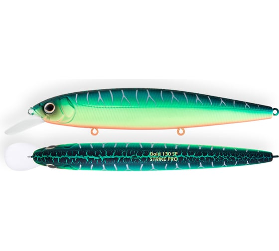 Изображение товара Воблер Strike Pro Bold 130SP цвет: A223S-RP Pearl Mat Tiger EG-191-SP#A223S-RP