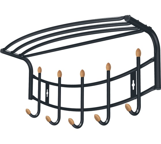 Изображение товара Настенная вешалка Nika ВНП4Д ВНП4Д/Ч черный