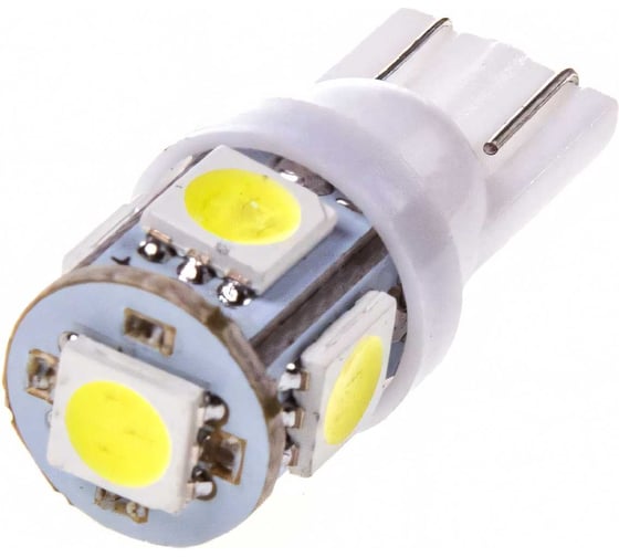 Изображение товара Автолампа диод T10 W5W 24V 5 SMD без цоколя 1-контурная белая SKYWAY S08202005