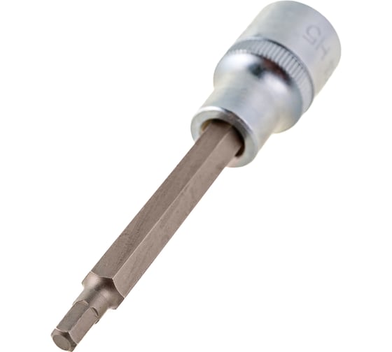 Изображение товара Головка со вставкой шестигранник 5 мм, 1/2", L=100 мм АвтоDело 39385 14979