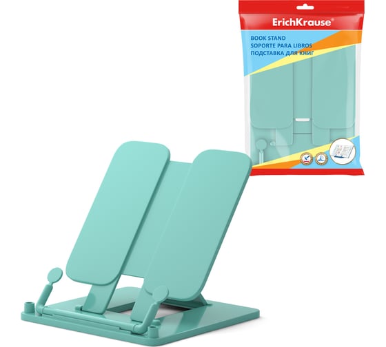 Изображение товара Пластиковая подставка для книг ErichKrause Pastel, мятный 53536
